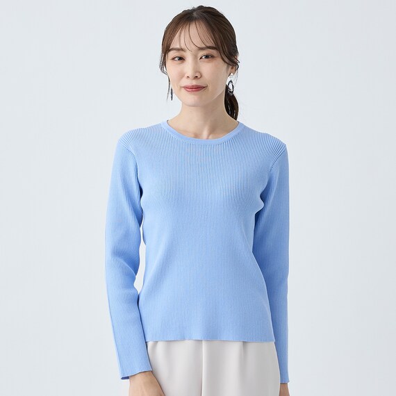 毛玉が出来にくいベーシックリブニット (75102) 3枚目画像
