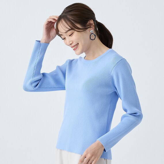 毛玉が出来にくいベーシックリブニット (75102) 4枚目画像