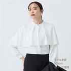 ケープ襟長袖ブラウス　(55109) 3枚目画像