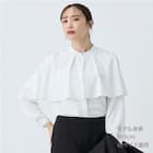 ケープ襟長袖ブラウス (55109) 3枚目画像