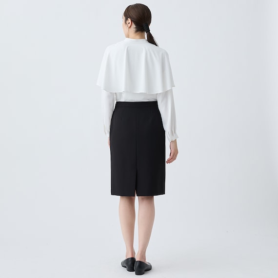 ケープ襟長袖ブラウス (55109) 6枚目画像