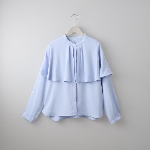 ケープ襟長袖ブラウス (55109) 11枚目画像