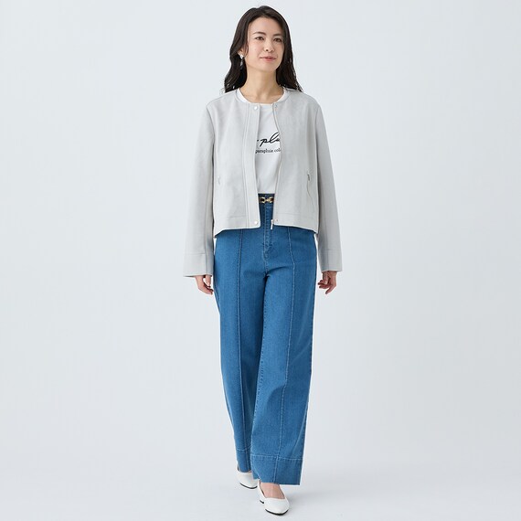 ストレッチスウェード調ブルゾン (15105) 2枚目画像