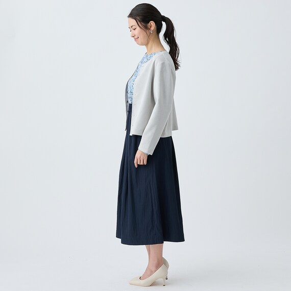 ストレッチスウェード調カーディガン　(85102) 5枚目画像