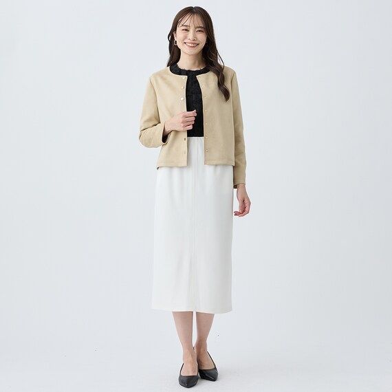 ストレッチスウェード調カーディガン　(85102) 8枚目画像