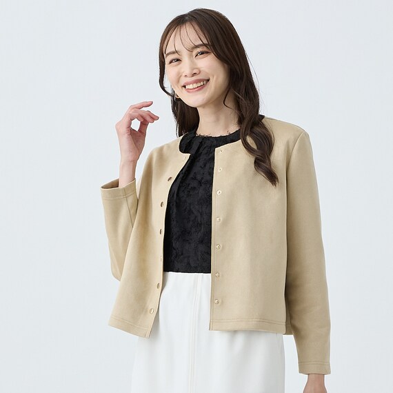 ストレッチスウェード調カーディガン　(85102) 9枚目画像