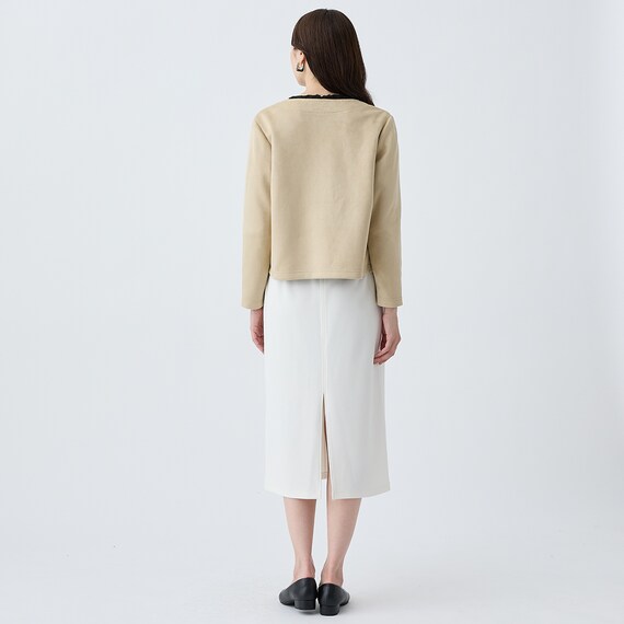 ストレッチスウェード調カーディガン　(85102) 12枚目画像