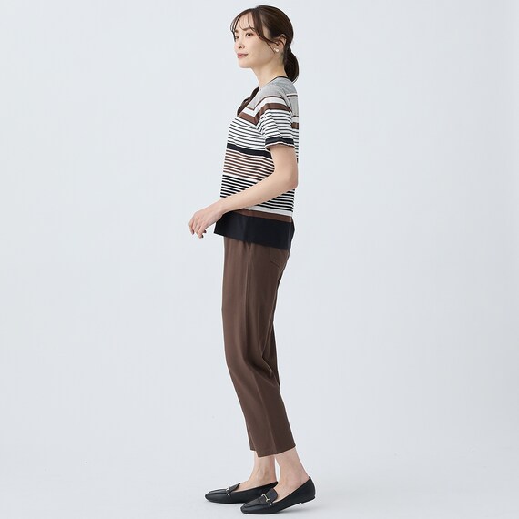 ハイパーニットクロップドパンツ　(25110) 10枚目画像