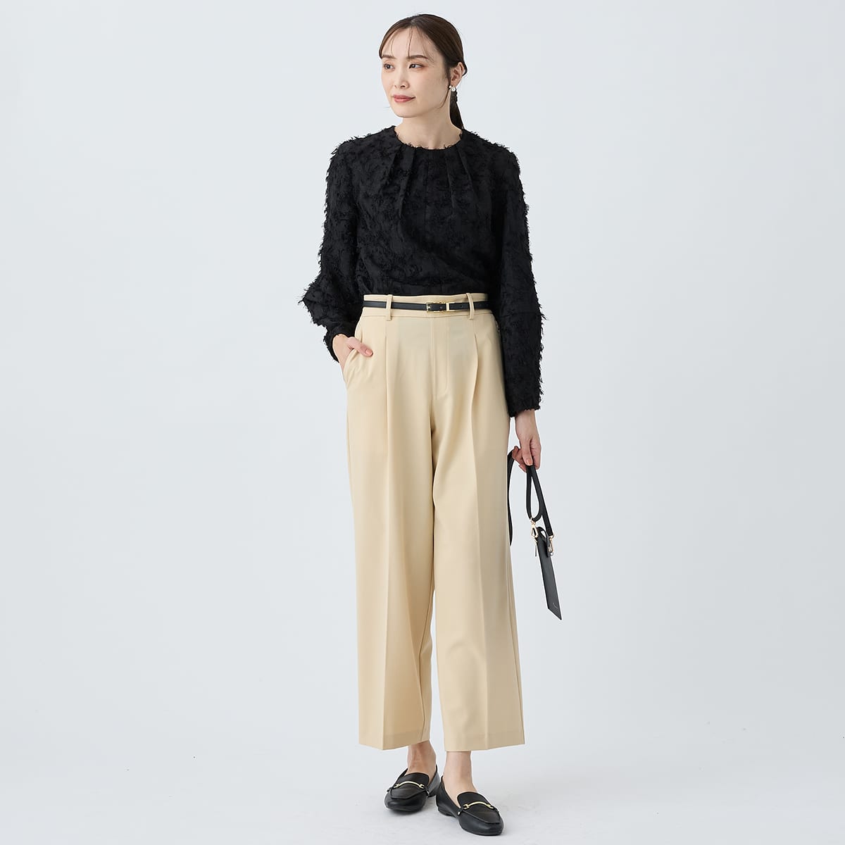 フロントタックワイドパンツ (25111) | ニトリネット【公式】 家具