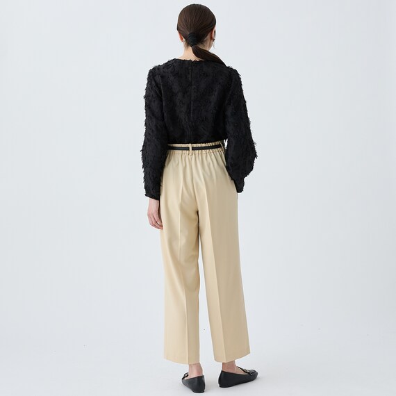 フロントタックワイドパンツ　(25111) 4枚目画像