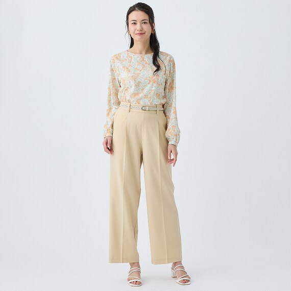 フロントタックワイドパンツ　(25111) 6枚目画像