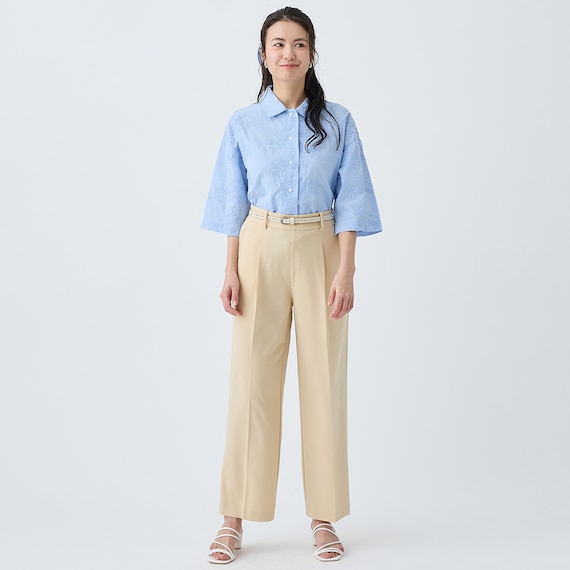 フロントタックワイドパンツ (25111) 10枚目画像