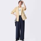 センタープレスワイドパンツ (25119) 2枚目画像