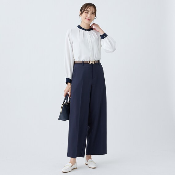 センタープレスワイドパンツ　(25119) 4枚目画像