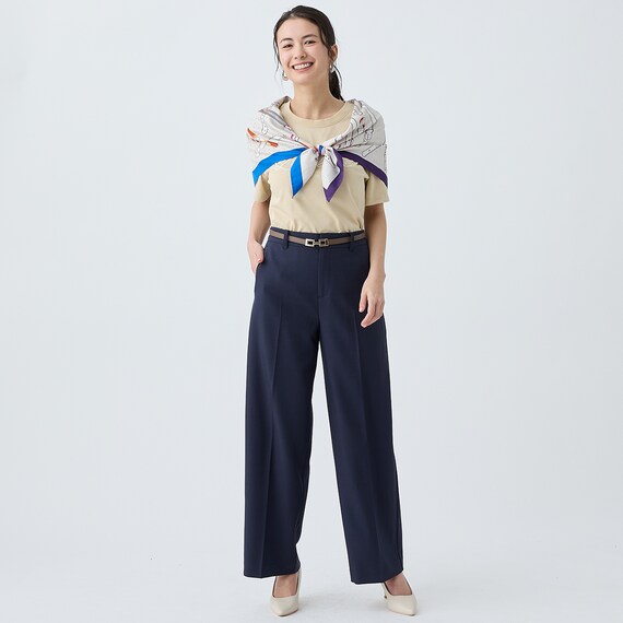 センタープレスワイドパンツ　(25119) 8枚目画像