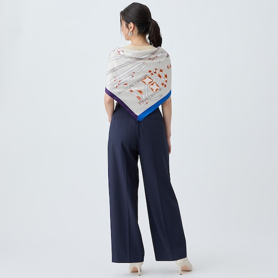 センタープレスワイドパンツ (25119) 10枚目画像