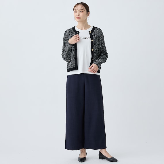 麻調セミワイドパンツショート丈 (25114) 15枚目画像