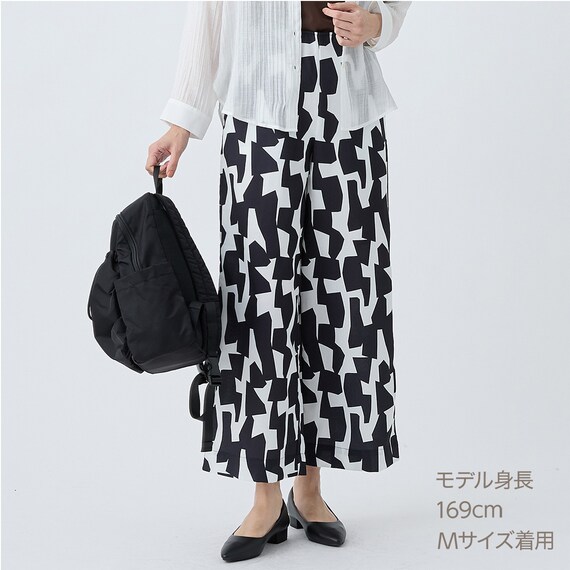 麻調セミワイドパンツショート丈　(25114) 23枚目画像