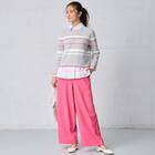 麻調セミワイドパンツレギュラー丈 (25115) 3枚目画像