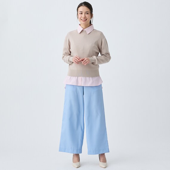 麻調セミワイドパンツレギュラー丈 (25115) 19枚目画像