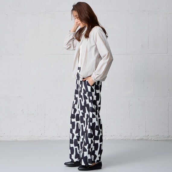 麻調セミワイドパンツレギュラー丈 (25115) 25枚目画像