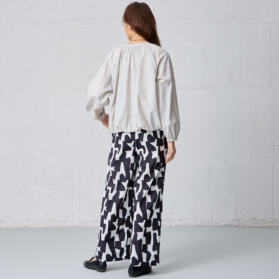 麻調セミワイドパンツレギュラー丈 (25115) 26枚目画像