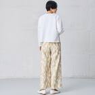 麻調セミワイドプリントパンツショート丈　(25116) 5枚目画像