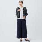 麻調セミワイドプリントパンツショート丈　(25116) 24枚目画像