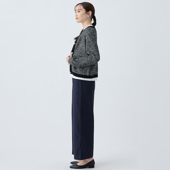 麻調セミワイドプリントパンツショート丈 (25116) 25枚目画像