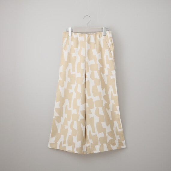 麻調セミワイドプリントパンツショート丈 (25116) 32枚目画像