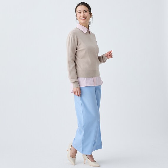 麻調セミワイドプリントパンツショート丈 (25116) 30枚目画像