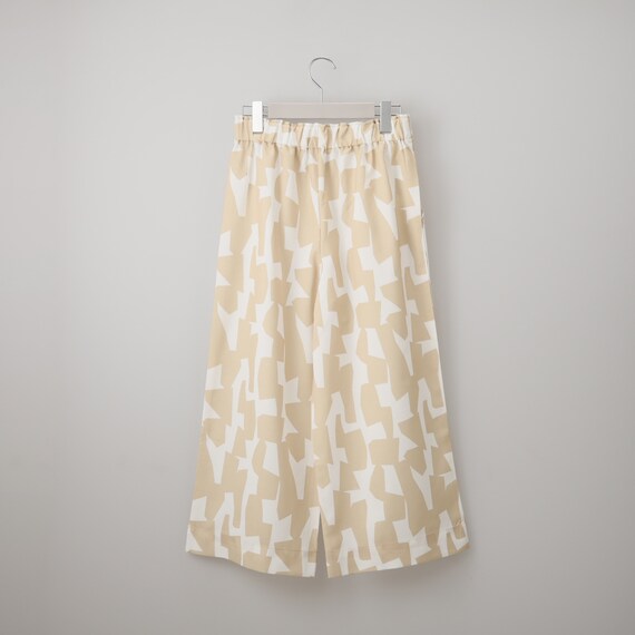 麻調セミワイドプリントパンツショート丈　(25116) 33枚目画像