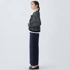 麻調セミワイドプリントパンツレギュラー丈　(25117) 21枚目画像