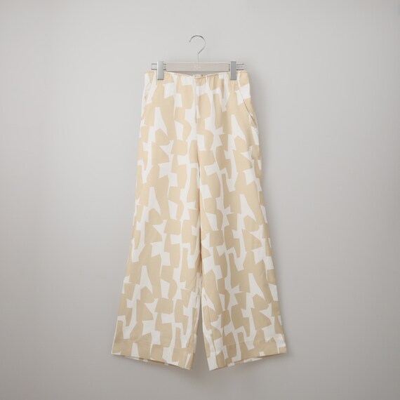 麻調セミワイドプリントパンツレギュラー丈　(25117) 32枚目画像