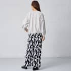 麻調セミワイドプリントパンツレギュラー丈 (25117) 4枚目画像