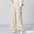 麻調セミワイドプリントパンツレギュラー丈 (25117) 5枚目画像