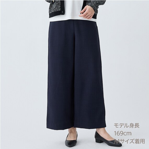 麻調セミワイドプリントパンツレギュラー丈　(25117) 23枚目画像