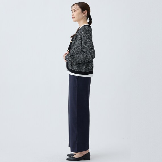 麻調セミワイドプリントパンツレギュラー丈 (25117) 25枚目画像