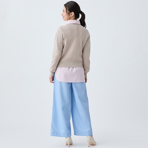 麻調セミワイドプリントパンツレギュラー丈　(25117) 31枚目画像