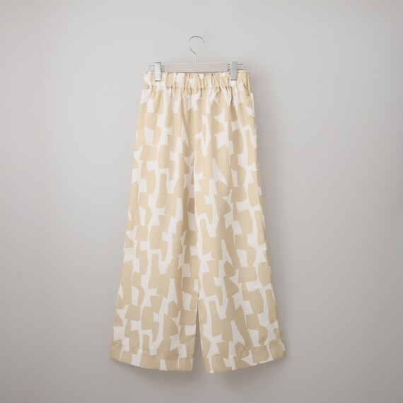 麻調セミワイドプリントパンツレギュラー丈　(25117) 33枚目画像