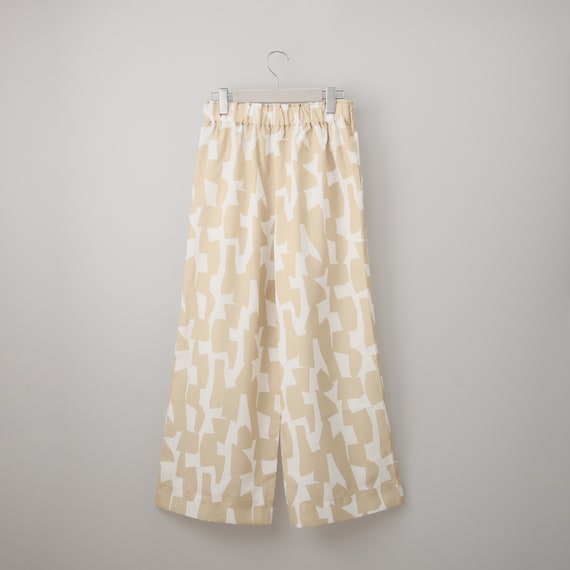 麻調セミワイドプリントパンツレギュラー丈 (25117) 33枚目画像