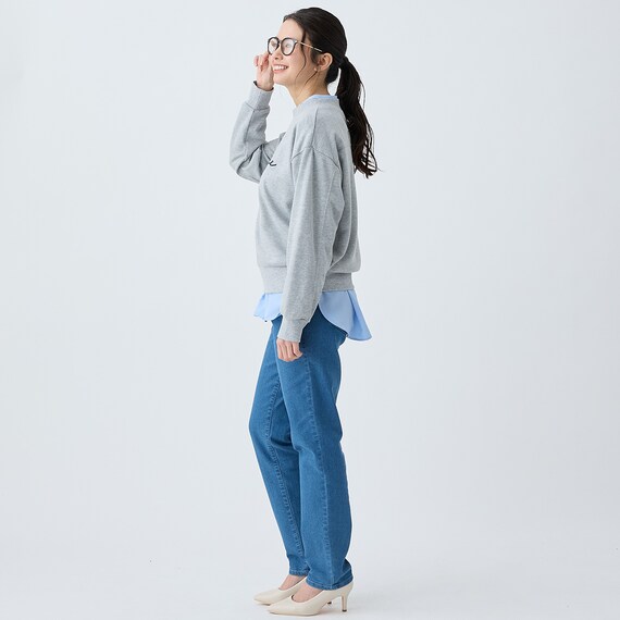 マイルドフィットストレッチデニムテーパードパンツ　(25112) 4枚目画像