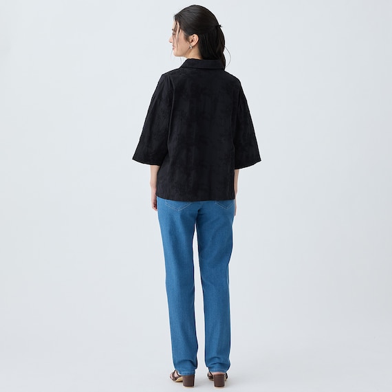 マイルドフィットストレッチデニムテーパードパンツ (25112) 14枚目画像