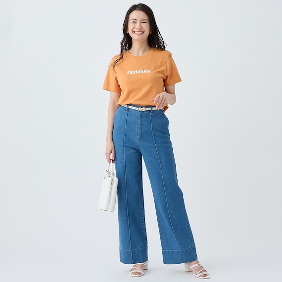 マイルドフィットストレッチデニムワイドパンツ (25113) 4枚目画像