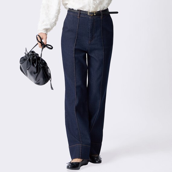 マイルドフィットストレッチデニムワイドパンツ　(25113) 20枚目画像