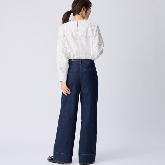 マイルドフィットストレッチデニムワイドパンツ　(25113) 24枚目画像