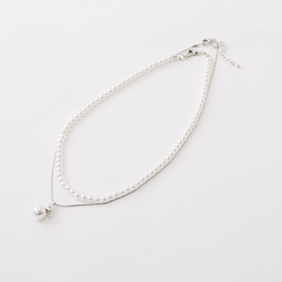 パール調ツインネックレス　(95132) 3枚目画像