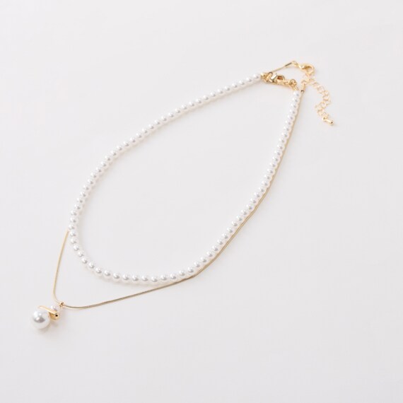 パール調ツインネックレス　(95132) 4枚目画像