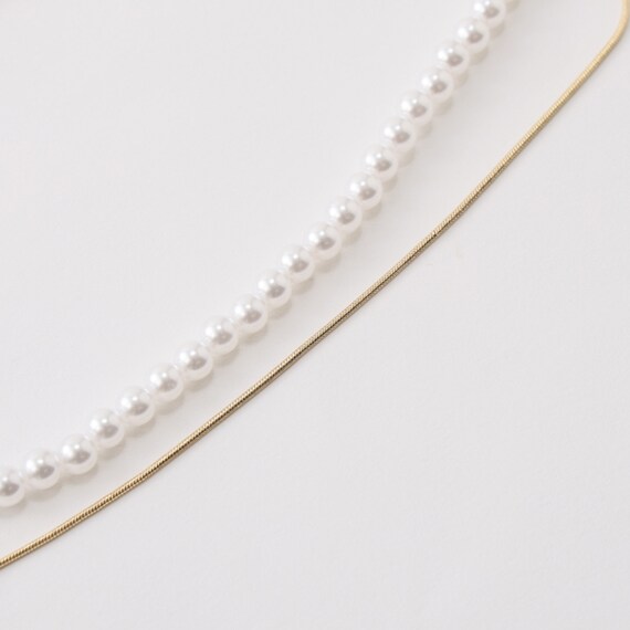 パール調ツインネックレス　(95132) 6枚目画像