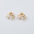 3連パール調イヤリング (95142) 1枚目画像